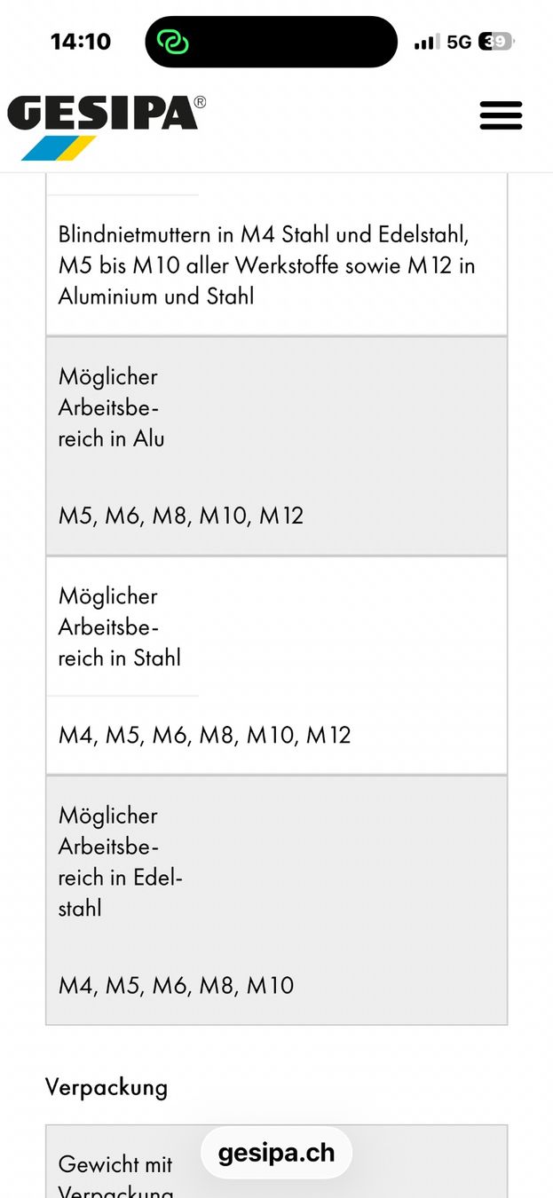 Gesipa Tutti gli attrezzi: Blindnietmutter-Setzgerät Gesipa FireFox 2 neuwertig – Usato da Wangs venduto da Matchless47 7