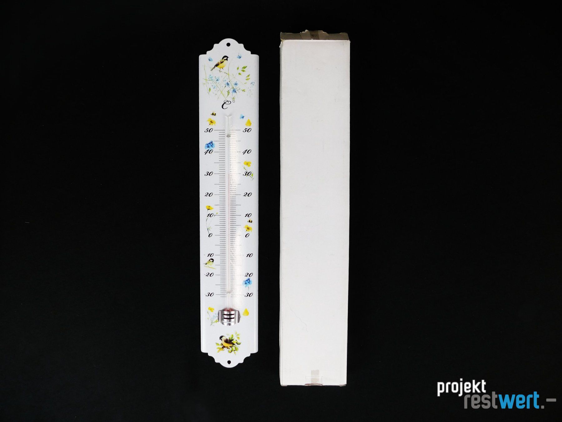 Sonstiges für Haushalt & Wohnen: Thermometer mit Vogel- und Blumendesign – Gebraucht aus Bülach von restwert_buelach