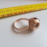 Bague boule élégante en plaqué or – Taille 52