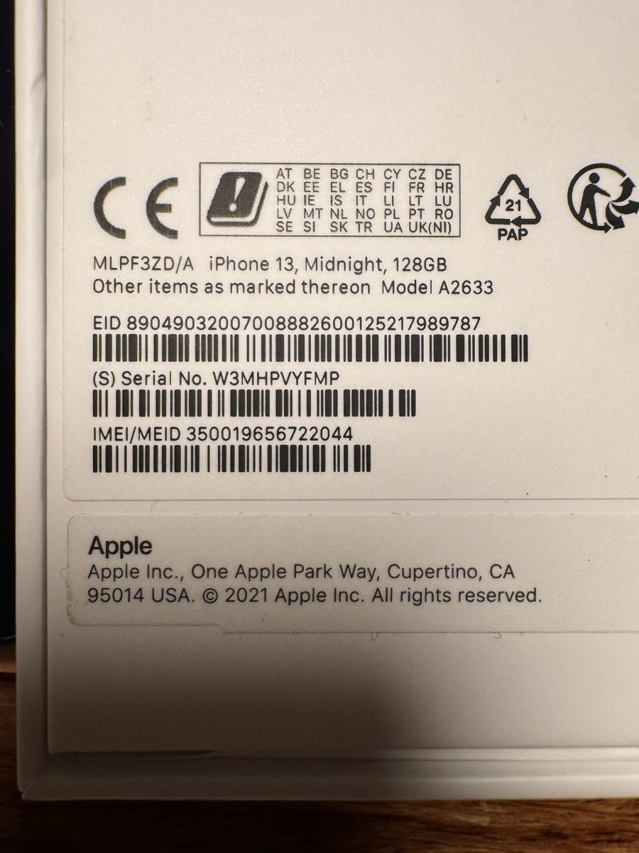 Apple Handys / Smartphones: Apple iPhone 13, Midnight, 128GB – Gebraucht aus Binningen von Mbudget74 5