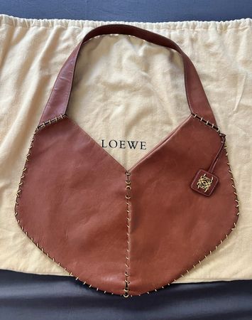 Rare! Loewe Vintage Cognac Leather Bag