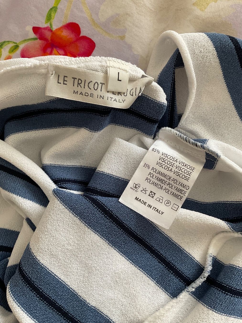 Pullover & Sweatshirts: LE TRICOT PERUGIA Viskose Pullover Gr L blau/weiss, NWRT – Gebraucht aus Urdorf von alda02 6