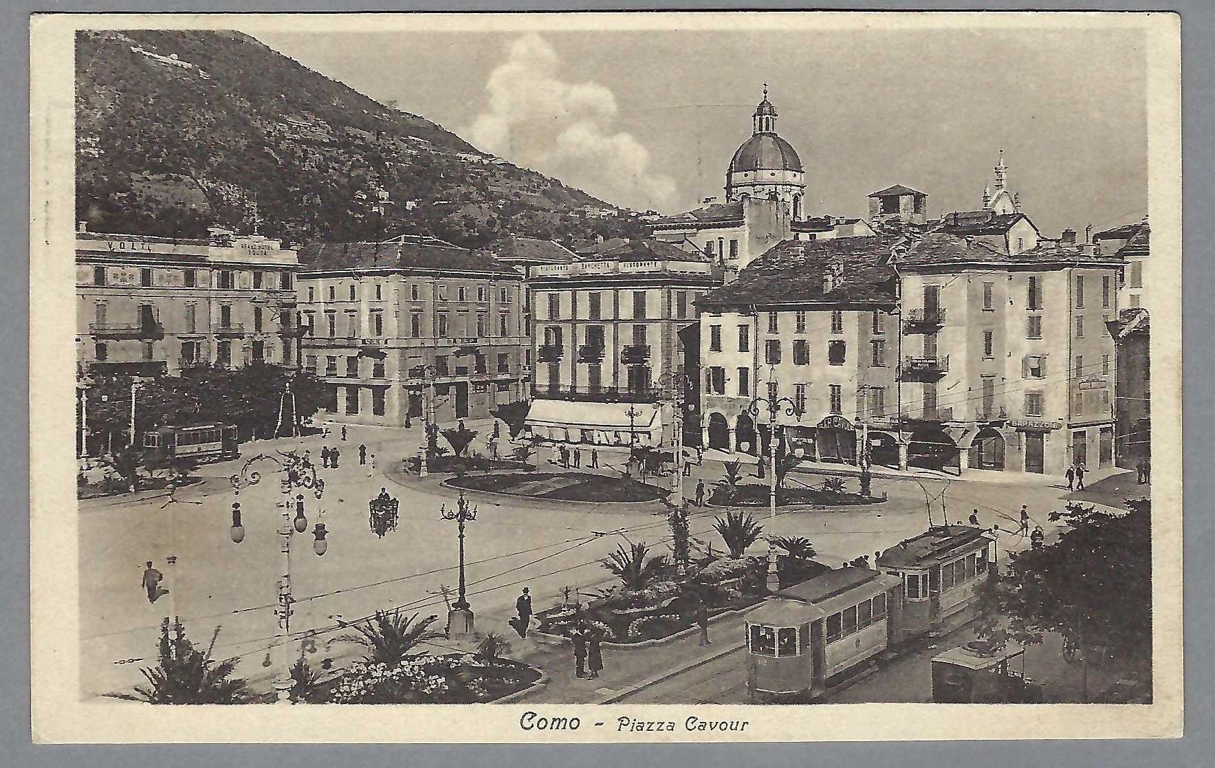 Ansichtskarten: 1927, COMO, TRAM IN PIAZZA CAVOUR – Gebraucht aus Pura von ulisse1957