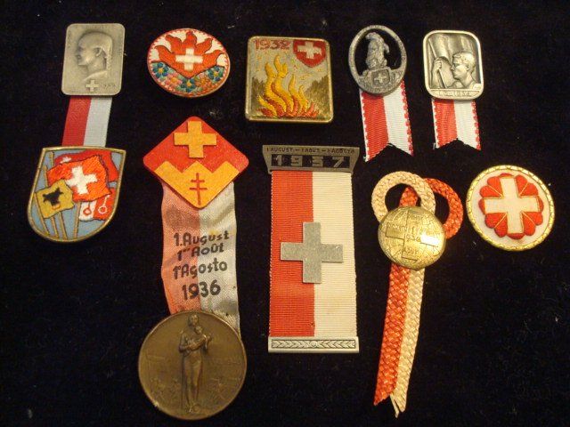 Placchette & Badge: Abzeichen 1. August 1930 bis 1940 – Usato da Riehen venduto da Baerewaegli