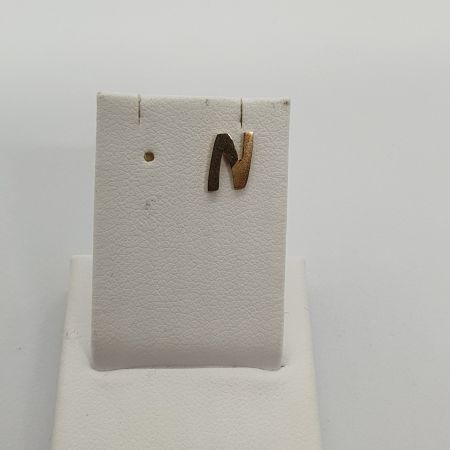 Echt 14K Gold - Einzel Ohrstecker-N