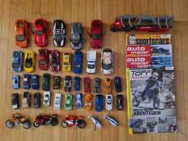 40+ Modellautos div Marken und grössen, + 4 auto Zeitschrift