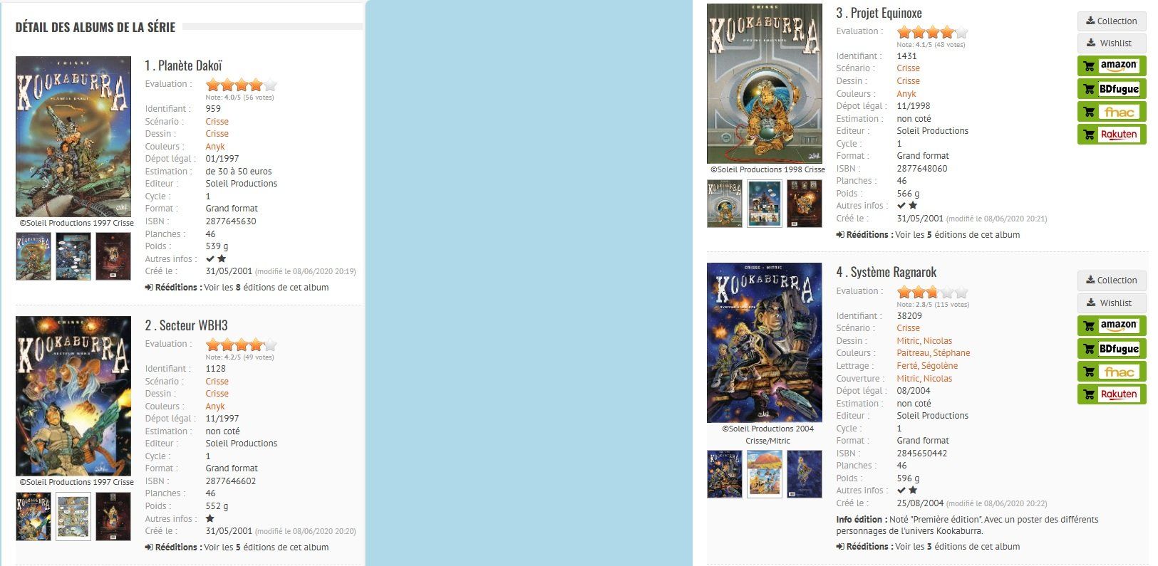 Fumetti: 4 BD KOOKABURRA – Usato da Cossonay-ville venduto da Super-Price-Quality 2