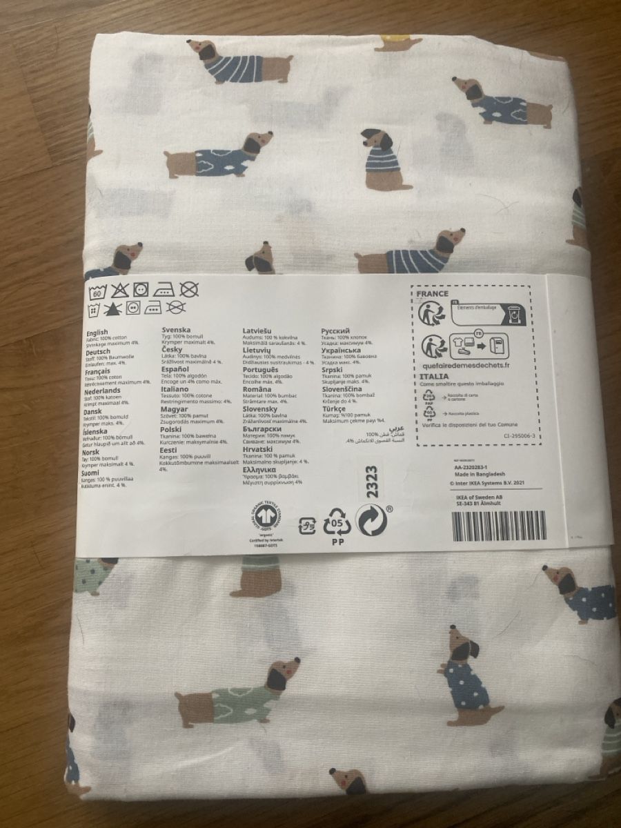 Ikea Biancheria da letto: DRÖMSLOTT Duvet cover 1 pillowcase for cot – Nuovo e nell'imballaggio originale da Zürich venduto da ana_m6d2 1
