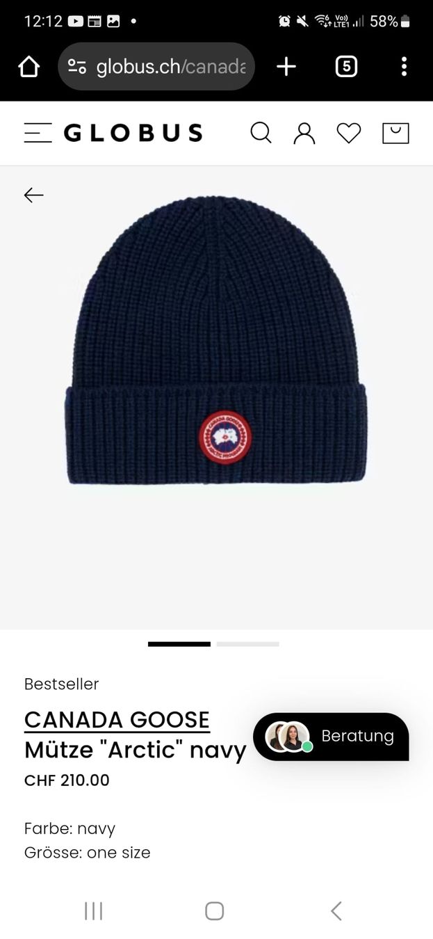 Canada Goose Copricapi, berretti & cappellini: Canada Goose Mütze Artic – Nuovo e nell'imballaggio originale da Kloten venduto da Ronusa01 2