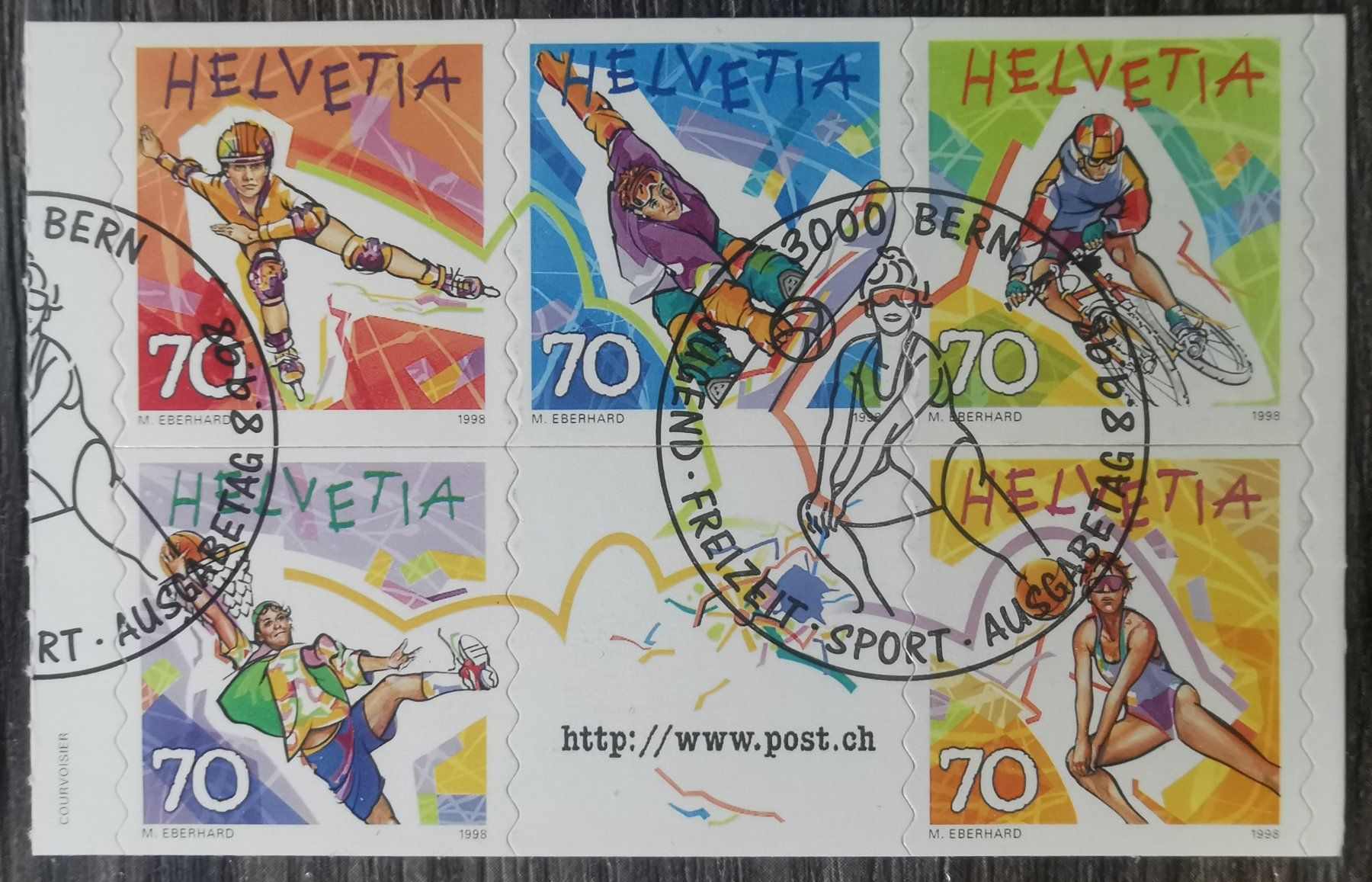 Tutti i francobolli: TR15 Bloc Timbre Suisse Oblitere 1998 – Usato da Cousset venduto da Patrick_Collections