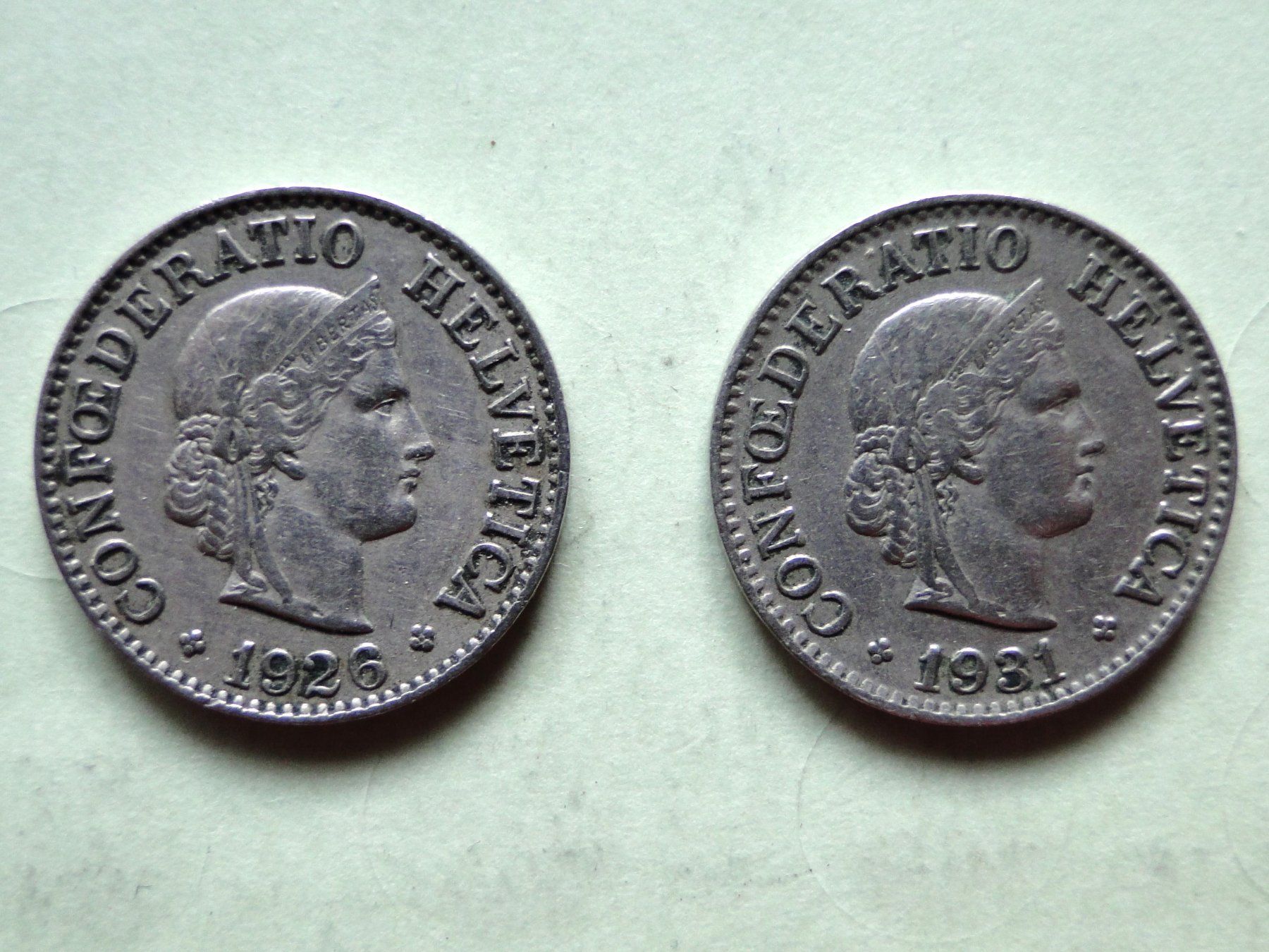 Tutti le monete: 2x 10 Rappen 1926 + 1931 – Usato da Killwangen venduto da cyrano56