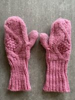 Warme Winter Fäustlinge Handschuhe Rosa Mädchen 25 cm lang