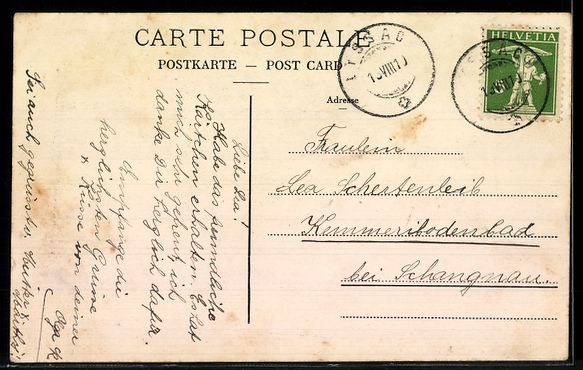 Cartoline postali: AK Lyssach, Bauernhaus mit Garten – Usato da Berlin venduto da bartko-reher 1