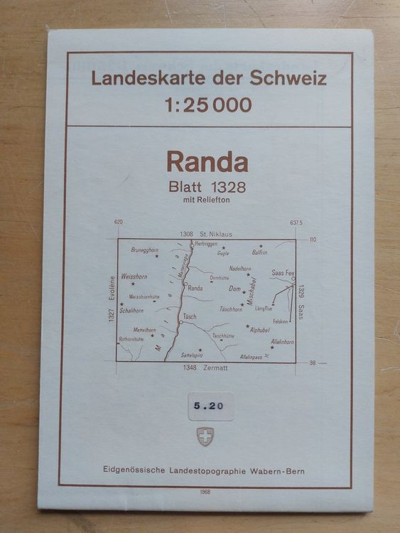 Landeskarte der Schweiz - RANDA (Gebraucht) in Gipf - Oberfrick für CHF ...