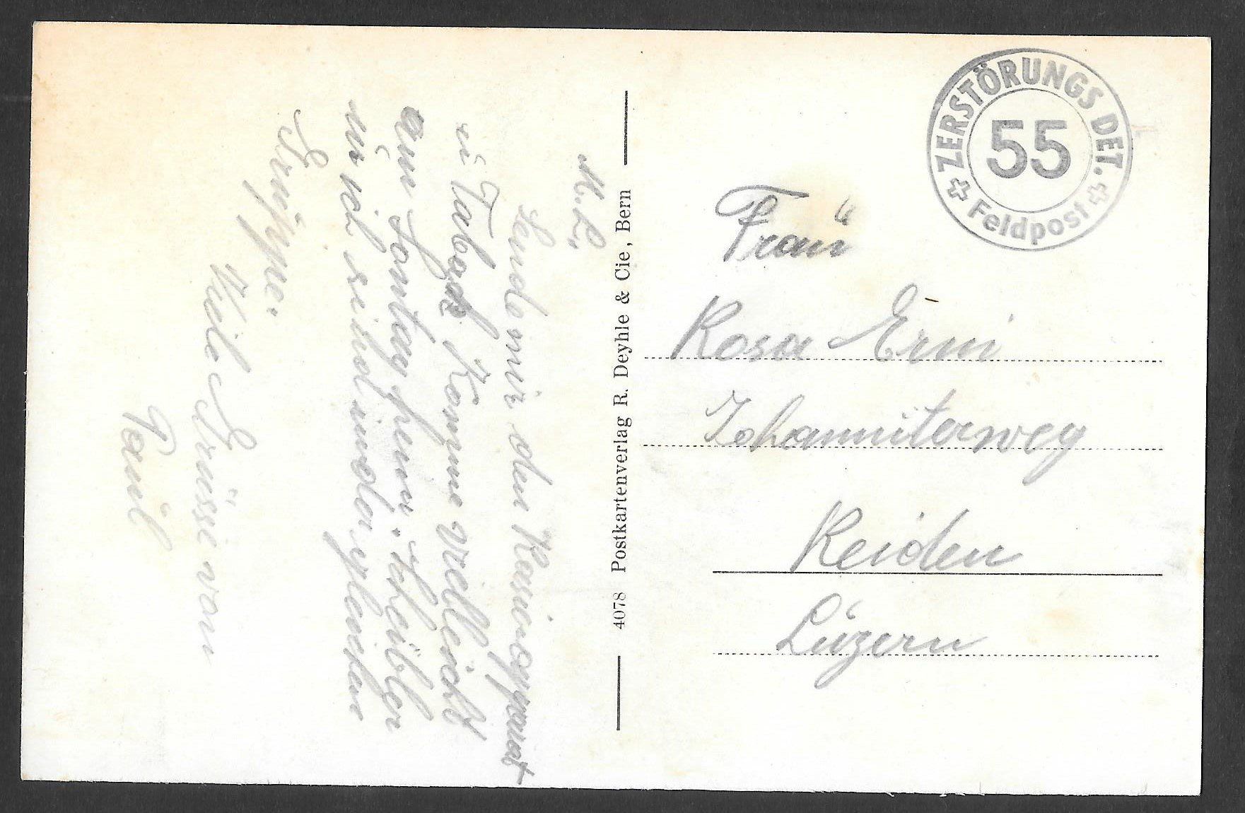 Cartes postales: Langnau Dorfstrasse Feldpoststempel – D'occasion à Olten par clotaldi 1