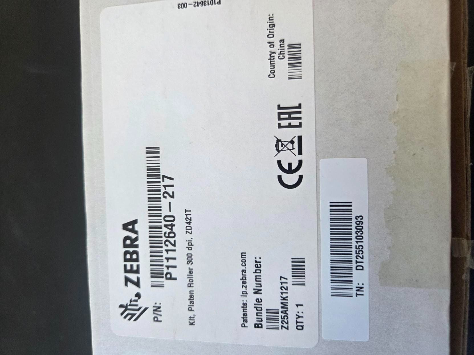 Piatti di portata: Zebra Platen Roller – Nuovo e nell'imballaggio originale da Gossau ZH venduto da OrderflowAG 1