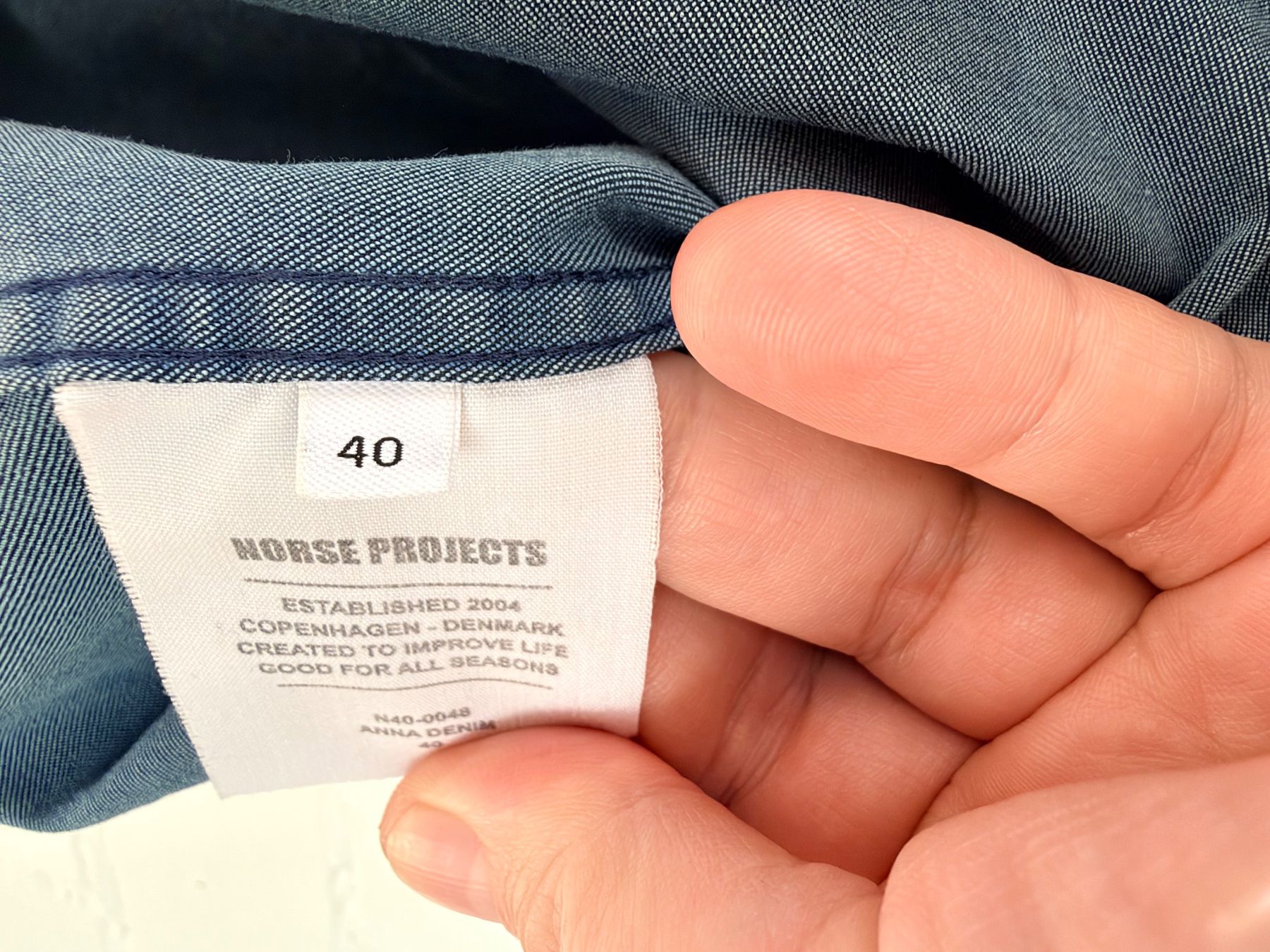 Norse Projects Chemisiers: Norse Projects Hemdbluse blau Gr. 40 – Neuf (Voir description) à Brütten par rod_r9tm 6