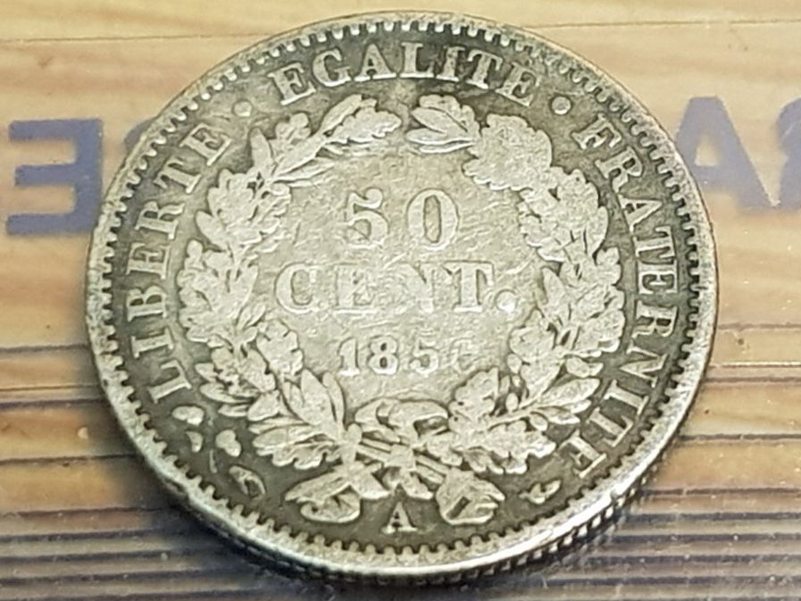 Tutti le monete: Frankreich: 50 Centimes 1850 A , Silber – Usato da Schöftland venduto da Topdeal4