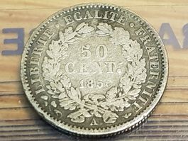 Frankreich: 50 Centimes 1850 A , Silber
