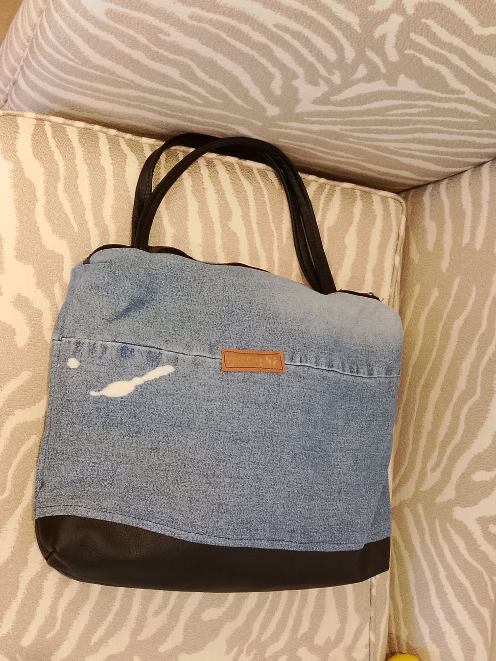 Borse da donna: Jeans Tasche mit Leder Neu – Nuovo (secondo la descrizione) da Bellikon venduto da MellonCollieMitTwint 2