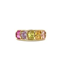 creolen - multicolour earrings and ring set
