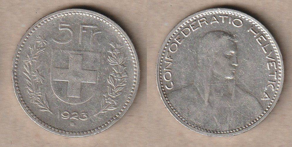 Tutti le monete: Grosser Fünfliber 1923 – Usato da Allschwil venduto da Coinfreak