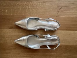 Slingback Silber Gr.36