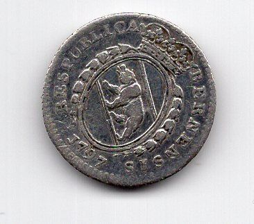Tutti le monete: (286) Bern, 10 Kreuzer 1797 vz – Usato da Rüthi (Rheintal) venduto da erdnuessli1