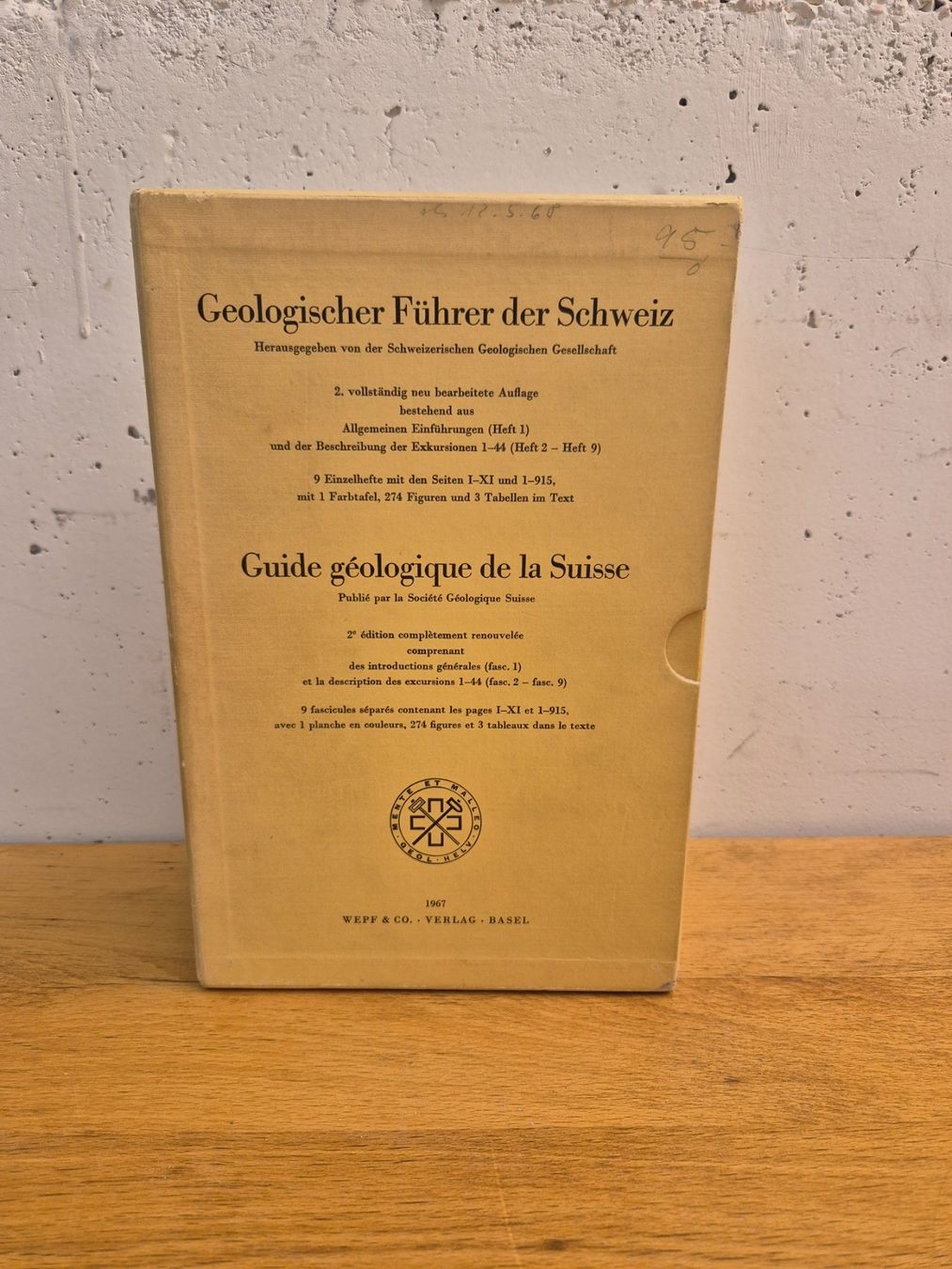 Libri: Guide géologique de la Suisse 1967 – Usato da Bogis-Bossey venduto da VNT-GE.ch 1