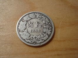 (D2) 1/2 Franken 1898