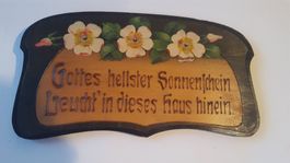 Antikes Spruchbild mit Hausspruch
