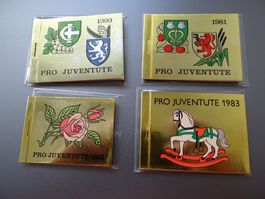 Markenheftchen Pro Juventute 1980-1983 ** FW CHF 19.20
