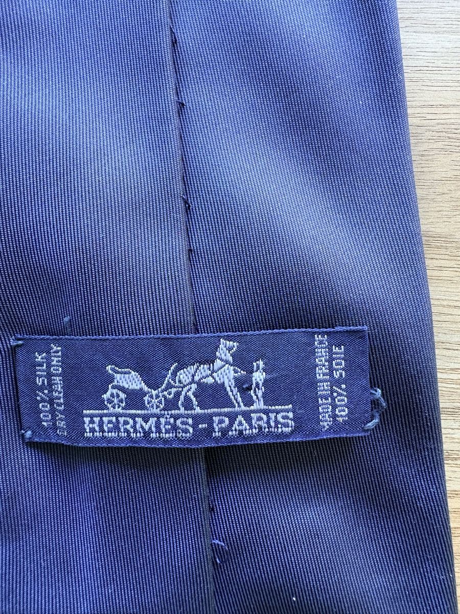 Cravatte: Krawatte Hermès Silk - Deep Blue – Usato da Herrliberg venduto da Mirika 4