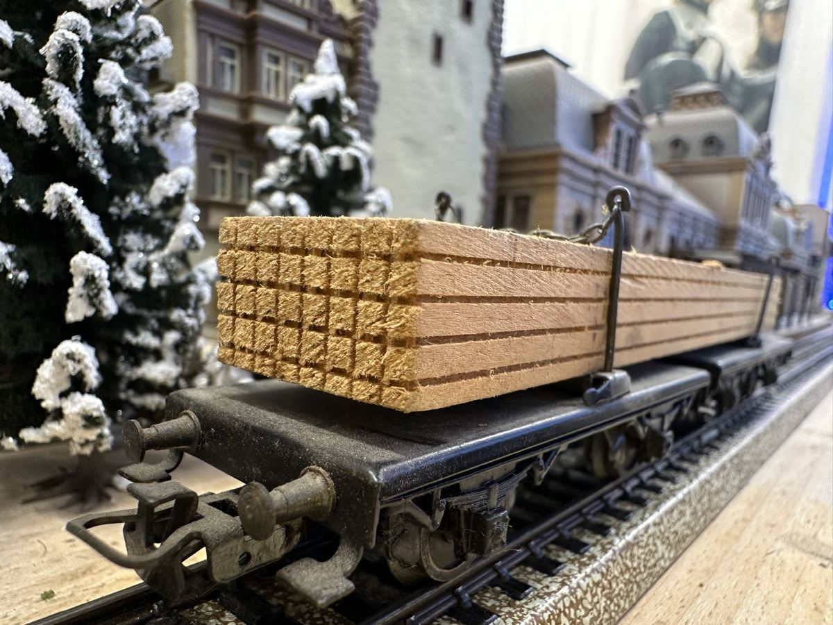 Märklin Modellini di ferrovie: Märklin 4512 Langholzwagen – Usato da Lupsingen venduto da New-Haven