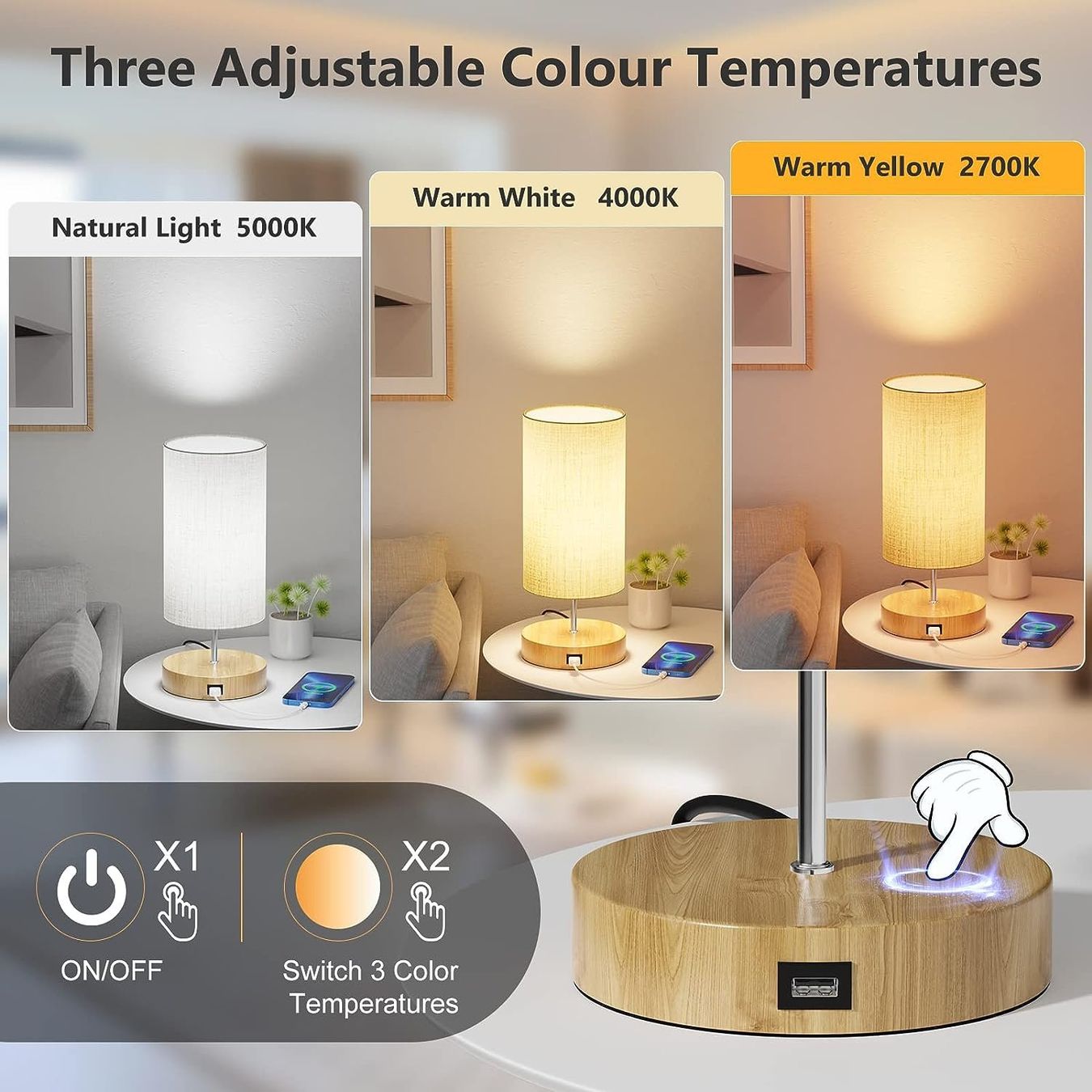 Lampade: Nachttischlampe Touch Dimmbar 2er set – Nuovo e nell'imballaggio originale da Nuglar venduto da SaleRitter 5