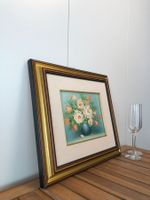 43 cm breitx38cm hoch/ Cartier/ Öl Gemälde Blumen Stillleben
