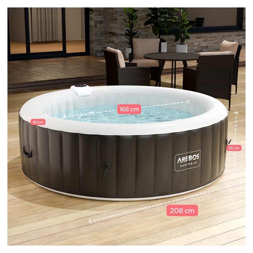 Whirlpool: Spa Pool Santorini rund mit LED 2400W – Nuovo (secondo la descrizione) da Nebikon venduto da warendiscount 6