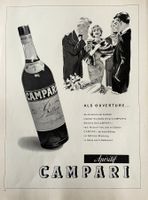 Campari Apéritif - Alte Werbung / Ancienne publicité 1957