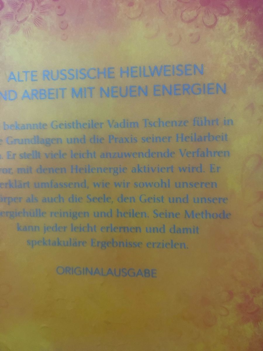Bücher: Buch Vadims Methode Heilung mit programmierten Energien Zust – Gebraucht aus Baden von swiss-alps 1