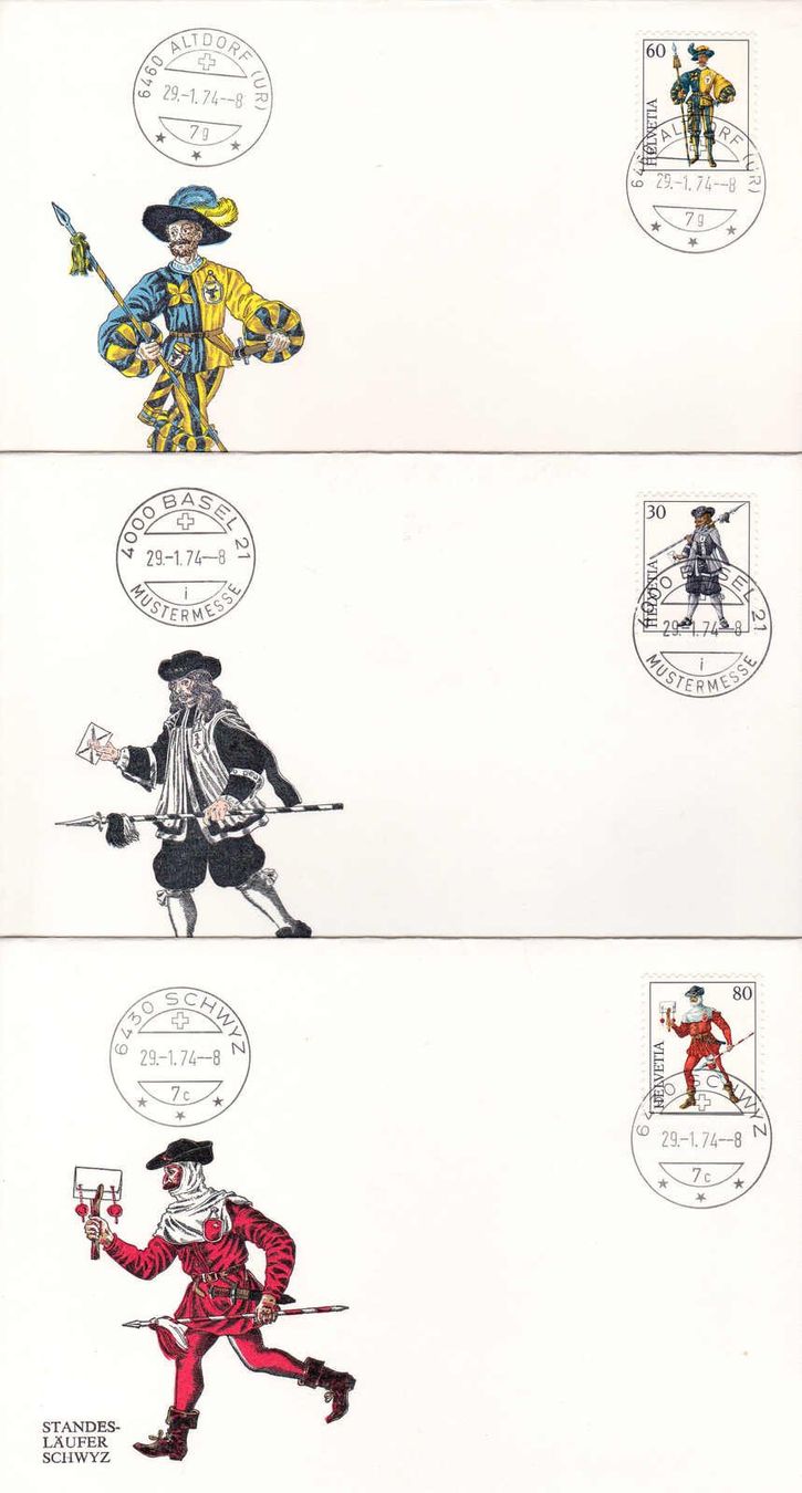 Tutti i francobolli: 1974, INTERNABA Ausschnitte mit off.  ET-Stempel "Bern" – Usato da Wenslingen venduto da riger11 1