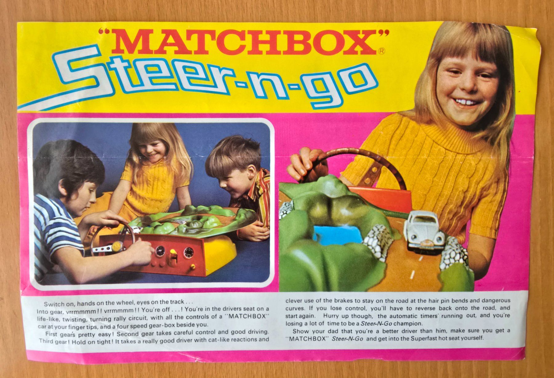 Matchbox Giocattoli: Matchbox Steer-n-go (Werbeblatt 1970) – Nuovo (secondo la descrizione) da Wallisellen venduto da Walter8304