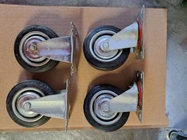 4 Stück Möbelrollen / Transportrollen, Durchmesser 10cm