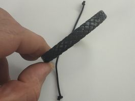 Lässiges Lederarmband, Schwarz, Verstellbar, Neu!