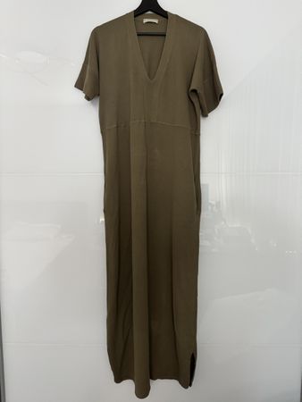Stefanel Kleid aus Baumwolle in der Gr. M in Khaki-Grün