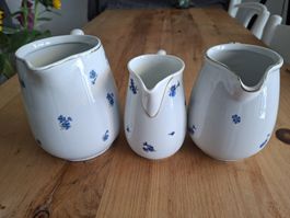3 Milchkännchen Famag Schönwald Blumen Dekor Set gebraucht