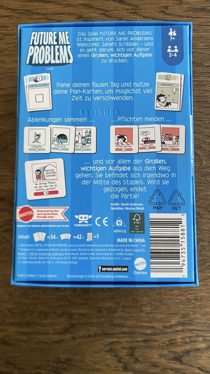 Mattel Giochi: Future Me Problems - Sarah's Scribbles, Kartenspiel neu – Nuovo e nell'imballaggio originale da Hochwald venduto da _biene_ 3