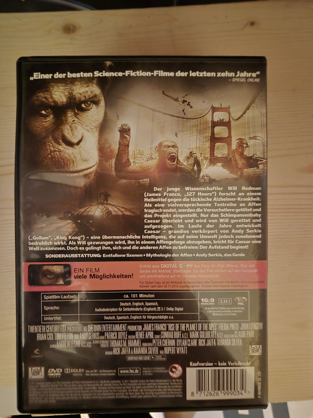 Alle DVDs: Planet der Affen: Prevolution DVD - Action! – Gebraucht aus Aedermannsdorf von Saemi_19 1