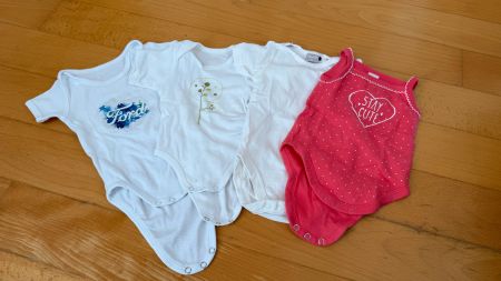 Baby Bodys Gr. 62/68, 4er Set, Sommer