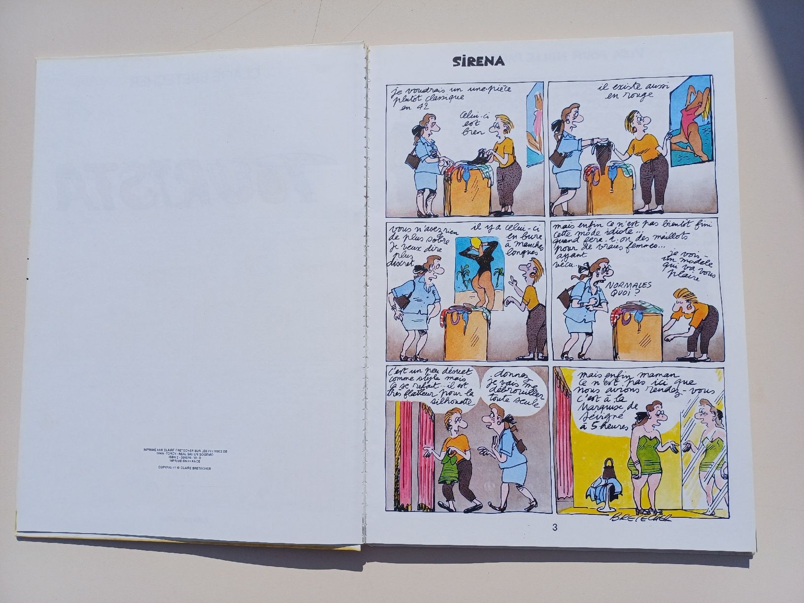 Fumetti: BD Claire Bretecher "Tourista" – Usato da Begnins venduto da Drastic-Sound 4