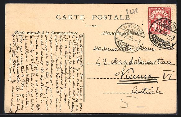 Ansichtskarten: AK Genève, La gare, 1906 – Gebraucht aus Berlin von bartko-reher 1